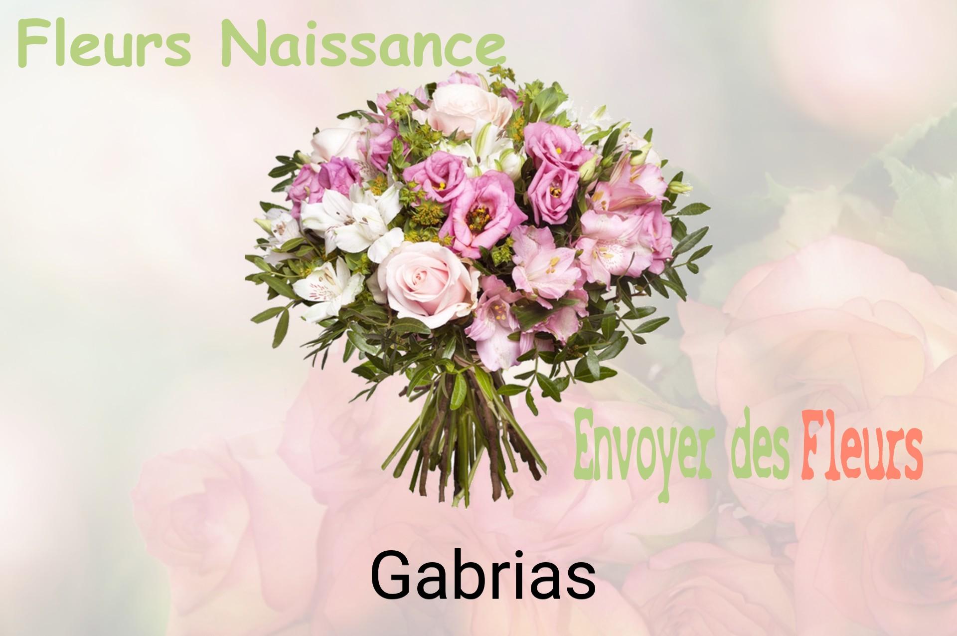 Bouquet de fleurs de naissance livré à Gabrias