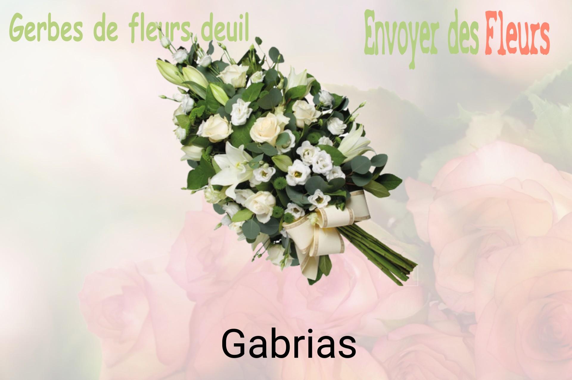 Gerbe de fleurs de deuil livrée à Gabrias